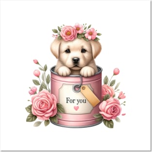 Valentine Labrador Retriever Dog For You Posters and Art